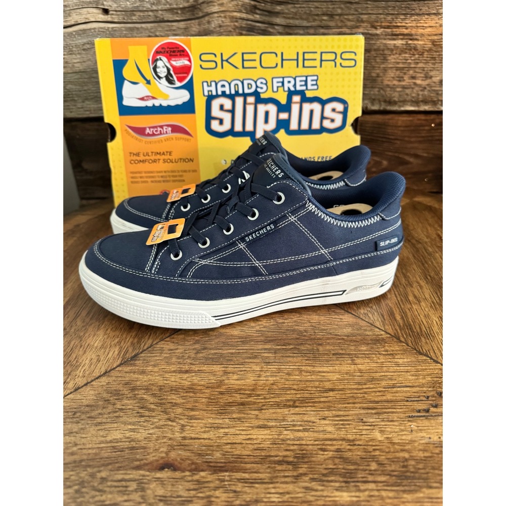Skechers Slip-ins Arch Fit See Ya There Navy Wide Fit Sneakers 177197W Womens 10